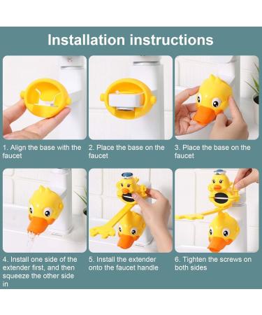 Children's Tap Extender - Yellow Duck Faucet Extension for Kids - Cartoon Water Accessory Set - Buy Online on GoSupps.com