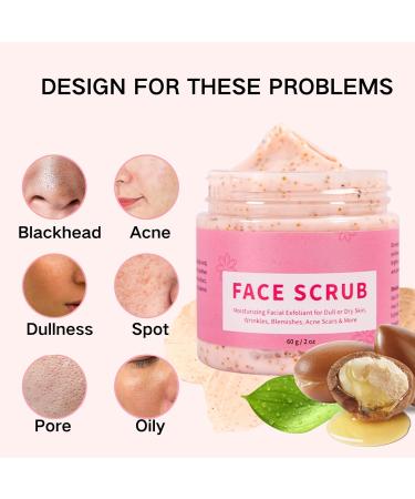 Face Scrub with Retinol and Vitamin E - Exfoliating Face Wash Scrub Face Exfoliator Face Scrub for Women Gentle Facial Scrub Cleanser for Peeling Brightening Blackheads & Acne Hydrating Skin - Buy Online on GoSupps.com