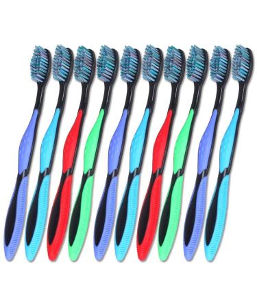 Wxpjmdfc toothbrush medium-sized toothbrush man toothbrush for men/women pack with 10 toothbrushes for deep cleaning stain and plaque removal body care