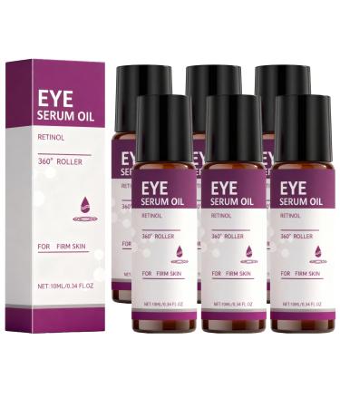 S rum Yeux au R tinol avec Roller Massage 360 Effet Frais S rum Contour des Yeux contre Cernes et Poches Huile Roll-On Absorption Rapide pour Apparence des Ridules Soin Regard Raffermissant (4pcs)