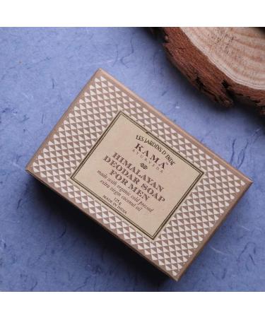 Kama Ayurveda Himalayan Deodar Soap for Men with Organic Cold Pressed Extra Virgin Coconut Oil 125g - Buy Online on GoSupps.com