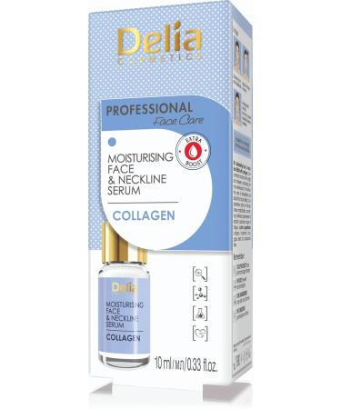Delia Cosmetics - Collagen Serum - Intensive Anti-wrinkle & Moisturising Treatment for all Skin Types - 100% Face & Neckline Serum - Collagen & Hyaluronic Acid - PARABEN FREE - 10ml - Buy Online on GoSupps.com