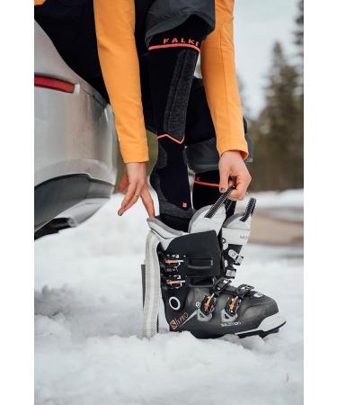 FALKE Women's Ski Socks SK Energizing Wool with Compression - Black-Neon Red (3178) - Size 39-42 Calf W2 - International Shipping Available - Buy Online on GoSupps.com