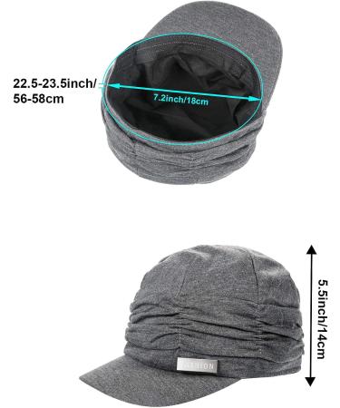 SATINIOR Women Newsboy Cabbie Cap Beret Hats Set - Black & Grey | Stylish Painter Visor Baseball Cap for Women - Buy Online on GoSupps.com