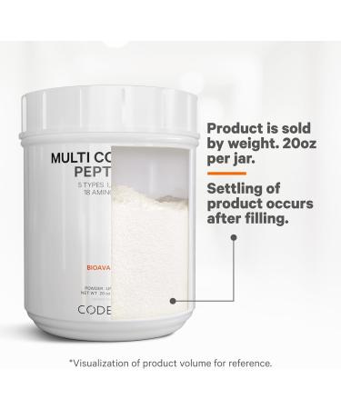 Codeage Multi Collagen Protein Powder Peptides - 2-Month Supply, Hydrolyzed Type I, II, III, V, X - Grass Fed Super Bone Broth Supplement - Non-GMO - 20oz - Buy Online on GoSupps.com