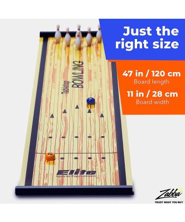 Elite Sportz Bowling Game Set - Fun Indoor Table Game for Kids and Adults - Portable Set with Lane, 6 Pins, and 2 Bowl Bearings - Perfect for Home or Traveling - Buy Online on GoSupps.com
