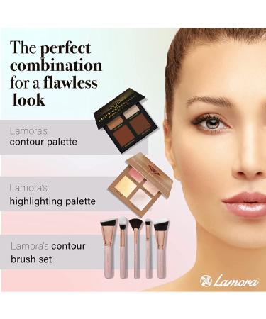 Glow Bronzer Highlighter Palette - Vegan & Cruelty-Free Illuminating Makeup Kit - 4 Shimmering Colors with Mirror for a Radiant Look - Buy Online on GoSupps.com