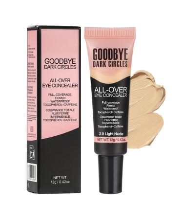 Makeup concealer for face under eyes concealer Lightweight Waterproof Eye Concealer 12GColor Correction Makeup Eye Primer Liquid Foundation for Spots 20 Light Nude B