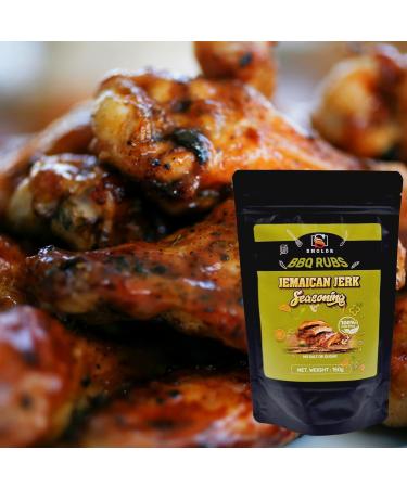 Smoldr BBQ Jamaican Jerk Meat Rub for Marinades and Seasoning American Smokey Barbecue Seasoning 1 x 150g Resealable Pouch - Buy Online on GoSupps.com