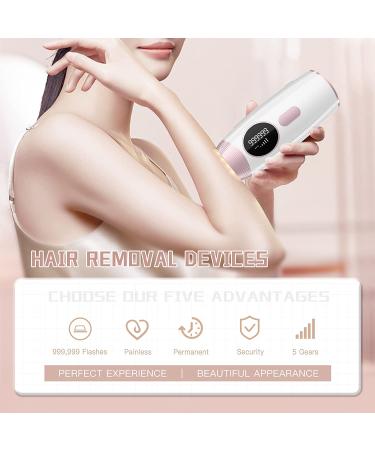 At-Home Laser Hair Removal Device for Women and Men - 999,999 Flashes - Painless, Permanent Hair Remover for Armpits, Back, Legs, Arms, and Face - Buy Online on GoSupps.com