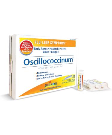 Boiron ColdCalm Tablets for Relief of Common Cold Symptoms Such as Sneezing & Oscillococcinum for Relief from Flu-Like Symptoms of Body Aches Headache Fever Chills and Fatigue - 12 Count - Buy Online on GoSupps.com