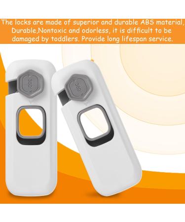 5Pcs Childproof Refrigerator Locks - No Tools or Drill Needed for Fridge, Cabinets, Drawers, Dishwasher - Grey - Buy Online on GoSupps.com