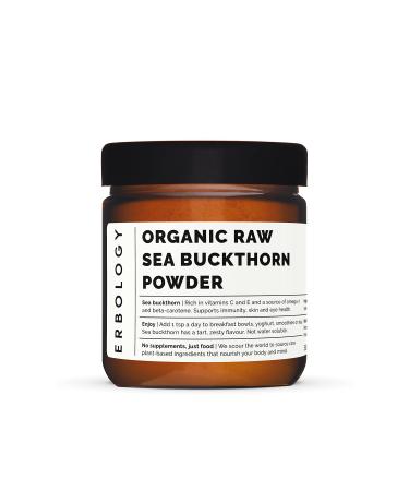 100% Organic Sea Buckthorn Powder 1.2 oz - Seeds Removed, More Concentrated - Rich in Omega-7, Vitamin C & Vitamin A - Straight from Farm - Raw, Vegan & Gluten-Free - Non-GMO - Recyclable Glass Jar