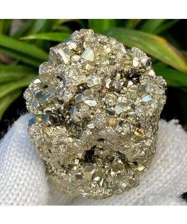 Name Natural Pyrite Ore Copper Pyrite Specimen Chalcopyrite Crystal Rock Stones Cluster Collection Stone - (Size: 150-180g)