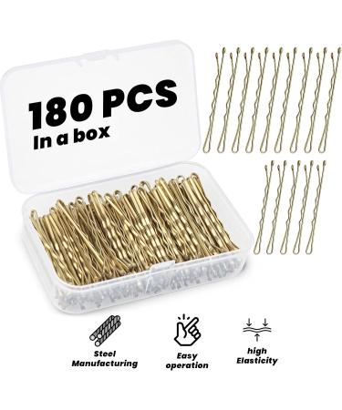 180-Piece Bobby Pins Hair Clips Set with Storage Box - Black, Blonde, Brown - Women's Girls Hair Styling Grips - Buy Online on GoSupps.com