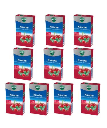 WICK Cherry and Eucalyptus Sugar-Free Throat Lozenges 46g Pack of 10 Cherry and Eucalyptus 46g (Pack of 10)