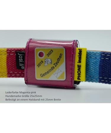 Josi.li Protective Cover for Dog Stark - Premium Leather Dog Brand Bag for Collars & Dishes (Up to 33x33mm) - International Shipping Available - Buy Online on GoSupps.com