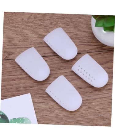 DOITOOL Silicone Gel High Heel Protectors - 2 Pair Big Toe Caps for Toe Relief and Cushioning - Size 2, White - Buy Online on GoSupps.com