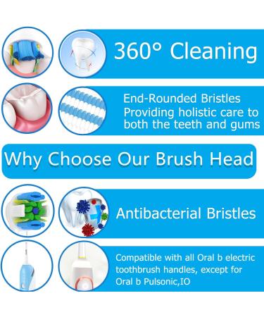 Braun Oral B Electric Toothbrush Replacement Heads 16 Pack Compatible with Pro Smart Genius - White - Buy Online on GoSupps.com