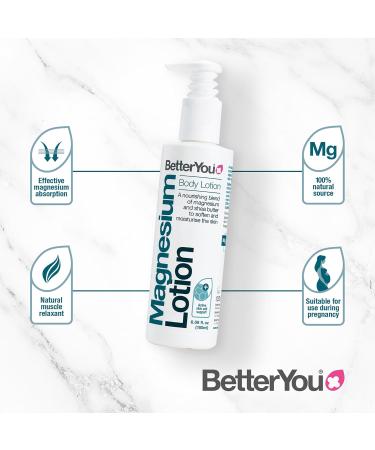 BetterYou Magnesium Body Lotion - Nourishing Body Cream with Magnesium & Shea Butter for Soft Skin & Relaxed Muscles - 6.08 oz - International Shipping Available - Buy Online on GoSupps.com