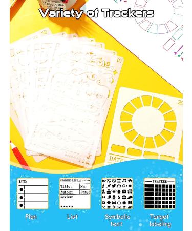 30 pcs Ultimate Productivity Journal Stencils Set - DIY Drawing Templates for Planner, Notebook, Scrapbook & Christmas Cards - Stylish Style - 4 x 7 Inch - Buy Online on GoSupps.com