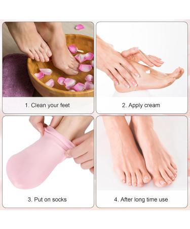 Zuimei 3 Pairs Silicone Moisturizing Socks Silicone Pedicure Socks Moisturizing Foot Mask Exfoliating Silicone Socks Anti-Slip Silicone Socks for Repairing Cracked Heel Dry Feet - Buy Online on GoSupps.com