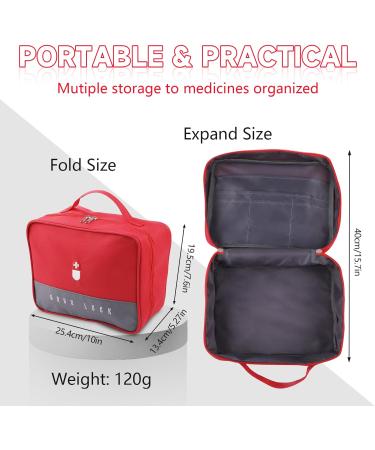 Buy Tikplus Large Waterproof Travel Pharmacy Bag - Portable First Aid & Emergency Bag for Home & Camping - Red - Buy Online on GoSupps.com