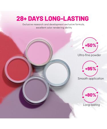 Aokitec 8 Colors Dip Powder Nail Kit - Pink Lady Series | Complete DIY Manicure Set for Valentine's Day - Includes Dip Powder Base Activator & Top Coat - Buy Online on GoSupps.com