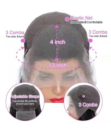 16 Inch Body Wave Brazilian Virgin Human Hair Lace Front Wig for Black Women - Pre Plucked, 180 Density - Buy Online on GoSupps.com