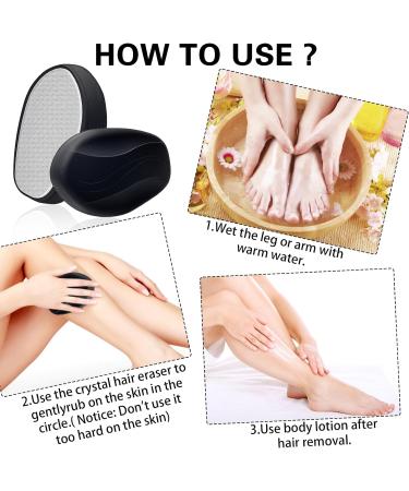 Crystal Hair Eraser - Painless Hair Remover for Women & Men | Reusable Exfoliating Stone - Buy Online on GoSupps.com