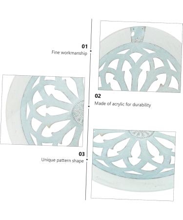 Cabilock Pattern Disc Vintage Decor Astetic Room Decor Wooden Wall Decor Wall Hanging Delicate 20x20cm Grey - Buy Online on GoSupps.com