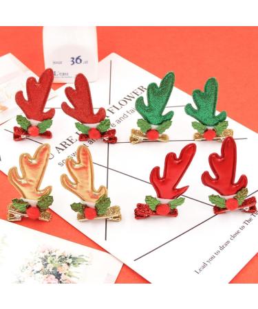 FRCOLOR 12 Pairs girls barrettes Deer Ears Hair Clips Glitter Reindeer Hair Clips reindeer barrettes Christmas Hairpin Antlers Hair Clips kids hairpin Miss headgear three-dimensional pu - Buy Online on GoSupps.com