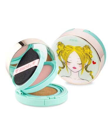 Chic2Cheek 3 Tiered Compact by Nuest Cosmetics  Photo Finish Rose Primer with Cushion Foundation and Applicator (Photo Finish Nude Light)