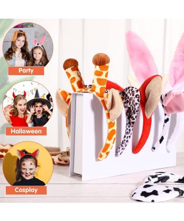 Buy Lurrose 9Pcs Plush Animal Headbands - Jungle Costume Accessories for Kids & Adults | Perfect for Birthdays Halloween & Christmas Parties - Buy Online on GoSupps.com