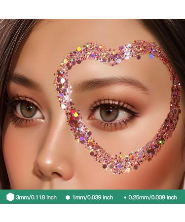 Teenitor Body Glitter Set with Skin Glue - Face Glitter Makeup, Face Gems & Rhinestones - Iridescent White Glitter for Women - Buy Online on GoSupps.com