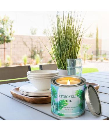 4 Pack 7oz Citronella Candles - Long-Lasting Clean Burning Soy Wax - Outdoor Patio, Porch, Garden, Party & Camping - Buy Online on GoSupps.com