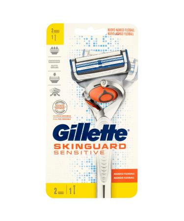 Gillette SkinGuard Sensitive 1 Handle and 2 Blades