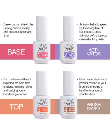 Aikker 27 Pcs Dip Powder Nail Kit - 20 Spring Colors Starter Set with Glitter Purple Pink Orange Acrylic Dipping Powder Liquid - Base Top Coat Activator Included - French Nail Art Manicure AK33 - Buy Online on GoSupps.com