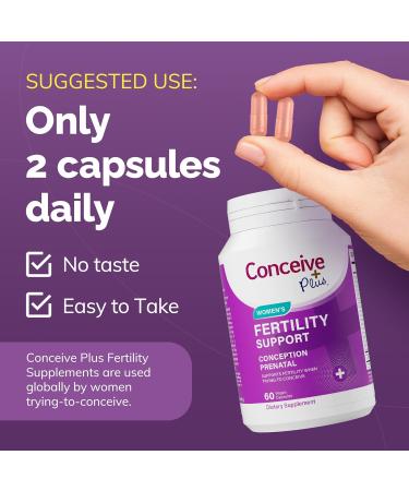 Conceive Plus Women's Fertility Support - Conception Formula | 60 Capsules | 30 Day Supply - Buy Online on GoSupps.com