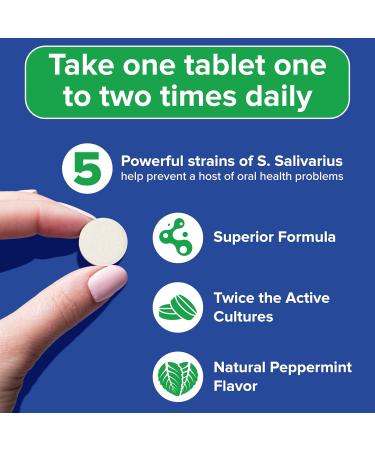 Tuthi Oral Probiotics - Dental Probiotic for Bad Breath & Gum Care - 7 Billion CFU - Fresh Mouth Health - Peppermint Lozenges 60 Count - Buy Online on GoSupps.com