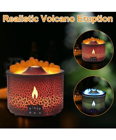 Volcano Humidifier - Quiet Flame Diffuser | 300ml Spray with Remote Control | Aromatherapy & Auto Shut Off | Ideal for Bedroom & Office (Red & Blue - Buy Online on GoSupps.com