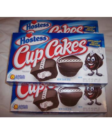 Hostess Cup Cakes -3 Box Pack- 24 Cup Cakes 12.6 Ounce (Pack of 3)