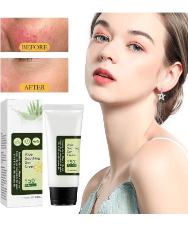 Aloe Vera Sun Protection Cream Aloe Vera Protection Cream Aloe Vera Sunscreen Sun Protects Against Sun Exposure Face& Body Moisturizing Aloe Soothing Sun Cream Hydrating Face&Body Sun Protection - Buy Online on GoSupps.com