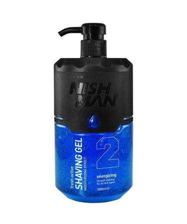 NISHMAN Shaving Gel Fresh Active 2- Shaving Gel 1000 ml Fees for aquariums - Buy Online on GoSupps.com