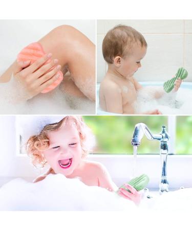8 Piece Konjac Soft Bath Shower Sponge Set for Exfoliating Facial and Body Cleaning - Gentle Foam Loofah for Women, Men, and Kids - Buy Online on GoSupps.com