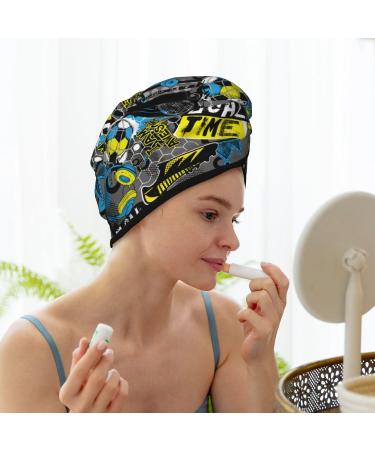Hair Towel Wrap Quick Drying Turban & Buttoned Head Towel for Fast Hair Drying | Goal Time - Buy Online on GoSupps.com
