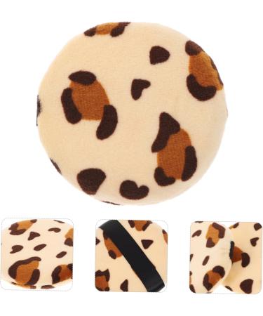 FRCOLOR Bathing Accessories Leopard Print Round Puff esponjas para maquillaje cosmetic puffs pads large sponge dry face puff Household Powder Flocking cloth make up Blending Sponge - Buy Online on GoSupps.com