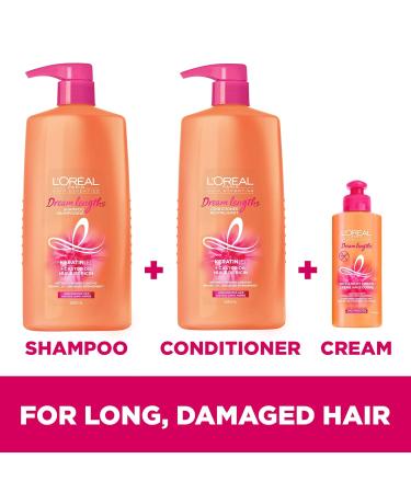 L'Oreal Paris Elvive Dream Lengths Conditioner - Detangles & Nourishes Long Damaged Hair - Fine Castor Oil & Vitamins B3/B5 - 28 Fl Oz - Buy Online on GoSupps.com