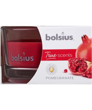 Bolsius Moods Scented Candle - Pomegranate Glass Red Small | Real Scents & Cotton Wick | International Shipping - Buy Online on GoSupps.com