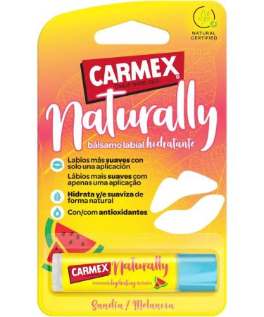  Carmex Carmex Lip Balm Various Fragrances (Naturally Watermelon 4 Units) - Buy Online on GoSupps.com